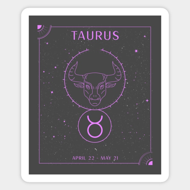 Taurus Bull Zodiac V2 Magnet by Tip Top Tee's